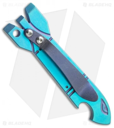 Cucchiara F-Bomb Titanium Bottle Opener Money Clip Pocket Tool (Green/Purple) 2 Cucchiara F-Bomb Titanium Bottle Opener Money Clip Pocket Tool (Green/Purple) - Image 2