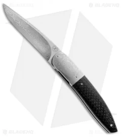 Andre Thorburn Custom Front Flipper Knife Carbon Fiber (3.25" Damasteel)