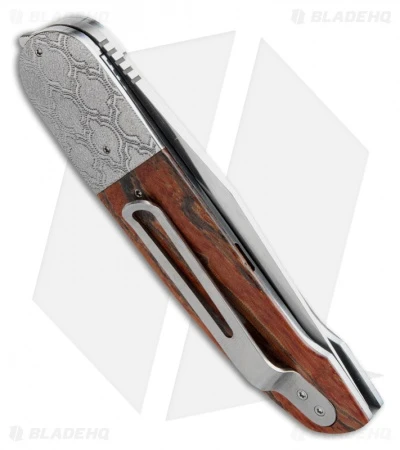 Andre Thorburn Custom L40 Front Flipper Knife Stabilized Oak (3.25" Satin) 2 Andre Thorburn Custom L40 Front Flipper Knife Stabilized Oak (3.25" Satin) - Image 2