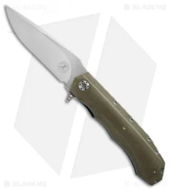 Andre Thorburn Custom L51 Flipper Knife Olive Green G-10 (3.75" Satin)