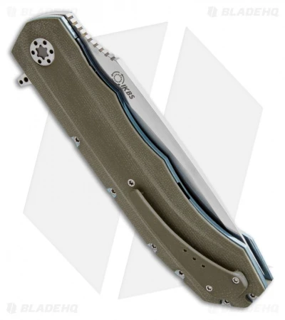 Andre Thorburn Custom L51 Flipper Knife Olive Green G-10 (3.75" Satin) 2 Andre Thorburn Custom L51 Flipper Knife Olive Green G-10 (3.75" Satin) - Image 2