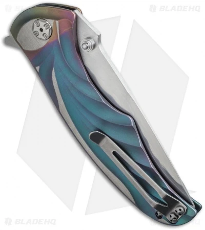 Brian Tighe Custom Tighe Coon Knife Anodized Titanium (3.75" Satin) 2 Brian Tighe Custom Tighe Coon Knife Anodized Titanium (3.75" Satin) - Image 2