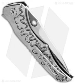 Brian Tighe Custom Tighe Drip Button Lock Knife Titanium (3.75" Polish SW) -Benchmade Shop tighe drip gray polished side cm