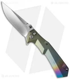 Brian Tighe Custom Tighe Tac Two Knife Anodized Titanium (4" Mirror) TTT