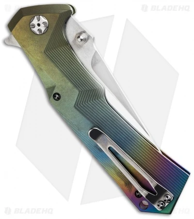 Brian Tighe Custom Tighe Tac Two Knife Anodized Titanium (4" Mirror) TTT 2 Brian Tighe Custom Tighe Tac Two Knife Anodized Titanium (4" Mirror) TTT - Image 2