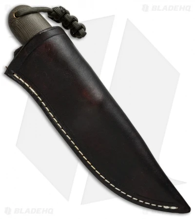 T.M. Hunt Custom Fixed Blade Knife Green Micarta (3.5" Black) 3 T.M. Hunt Custom Fixed Blade Knife Green Micarta (3.5" Black) - Image 3