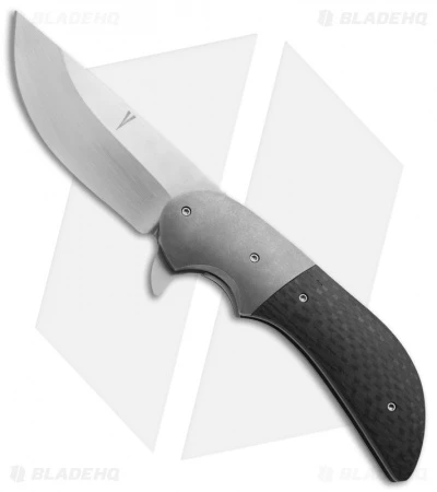 Jeff VanderMeulen Custom Micro Intro Flipper Knife Carbon Fiber (3.25" Satin) 1 Jeff VanderMeulen Custom Micro Intro Flipper Knife Carbon Fiber (3.25" Satin)