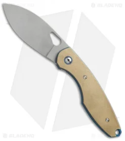 Vox Knives Custom F8 Liner Lock Knife Brass (3.25" Tumbled)