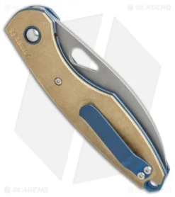 Vox Knives Custom F8 Liner Lock Knife Brass (3.25" Tumbled) -Benchmade Shop vox custom er side